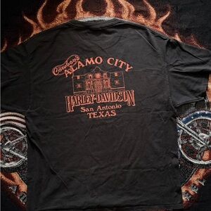 Harley-Davidson Black and Orange Alamo City Tee